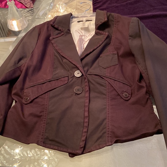 Cotelac Mixed Media Cropped Jacket - Picture 5 of 12